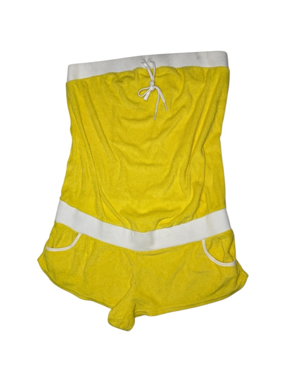 Yellow Terry Cloth Romper Size Large
